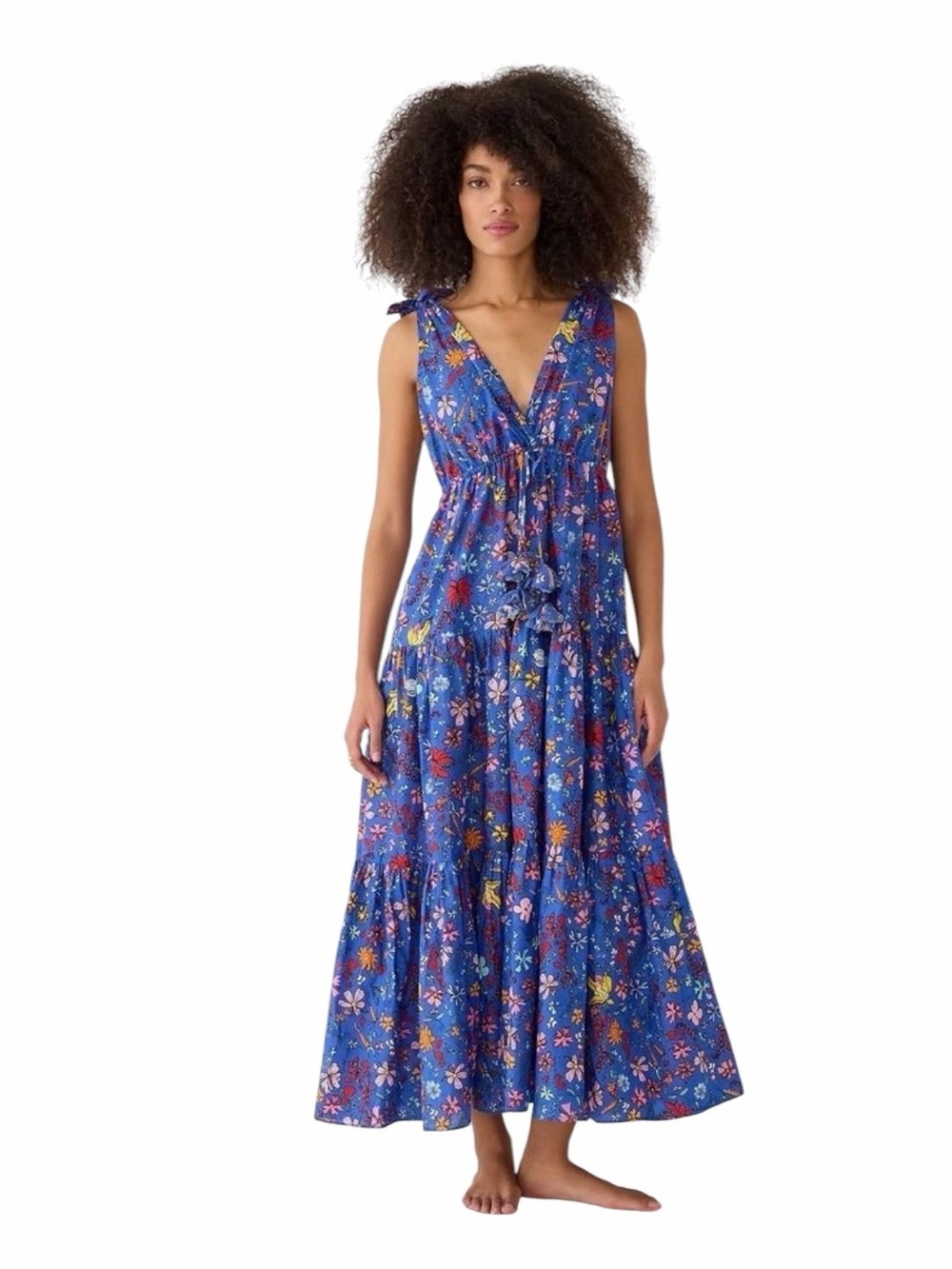 Dauphinette X J.Crew Tie Shoulder Maxi Dress Size S